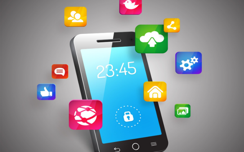 Abstract cloud and digital network background representing SAP and cloud services