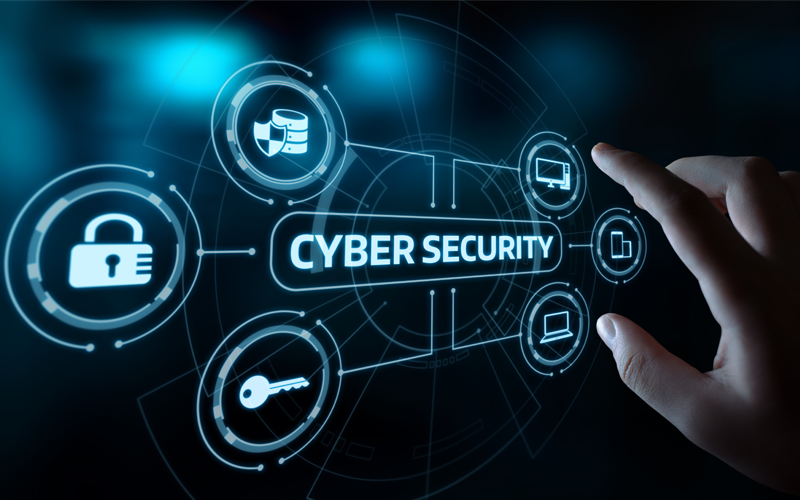 Abstract cloud and digital network background representing SAP and cloud services